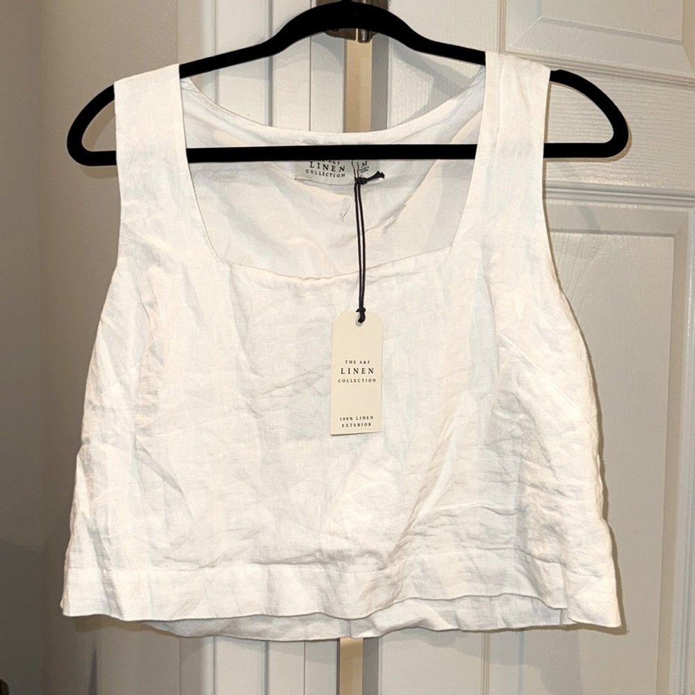 Abercrombie & Fitch Linen Collection Crop Top